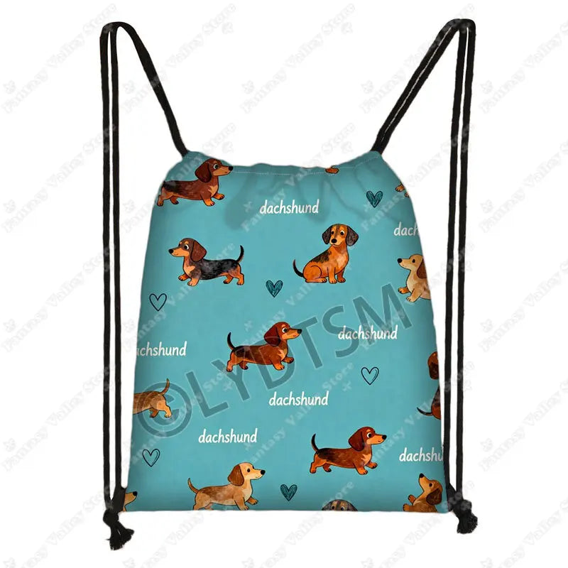 Sac à dos motif teckel kawaii
