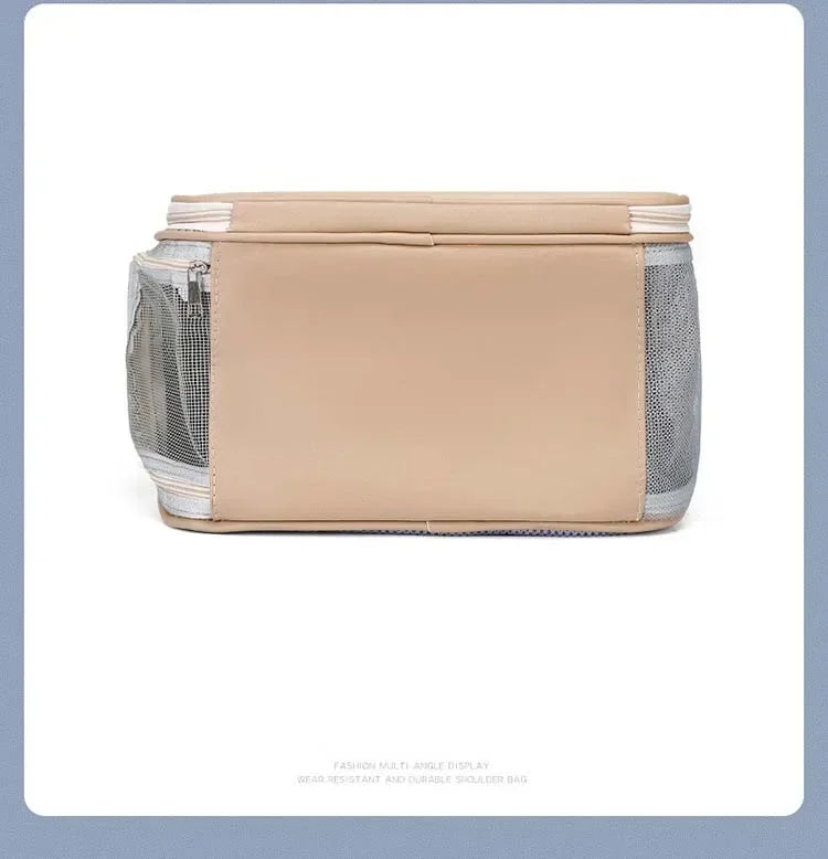 Sac à dos chat en similicuir avec fenêtre tête de chat