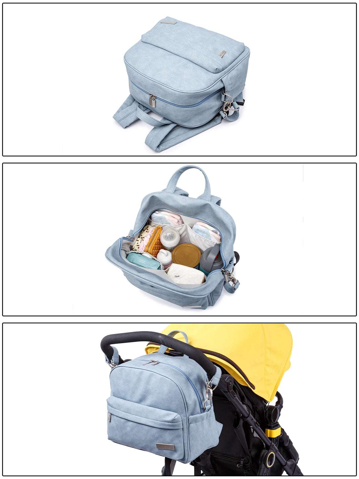Sac à dos à langer en PU/PVC