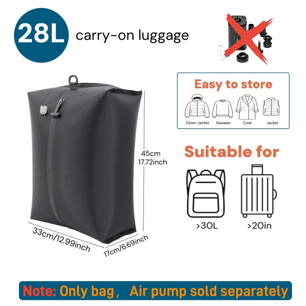 Sac de compression sous vide pour voyage en TPU