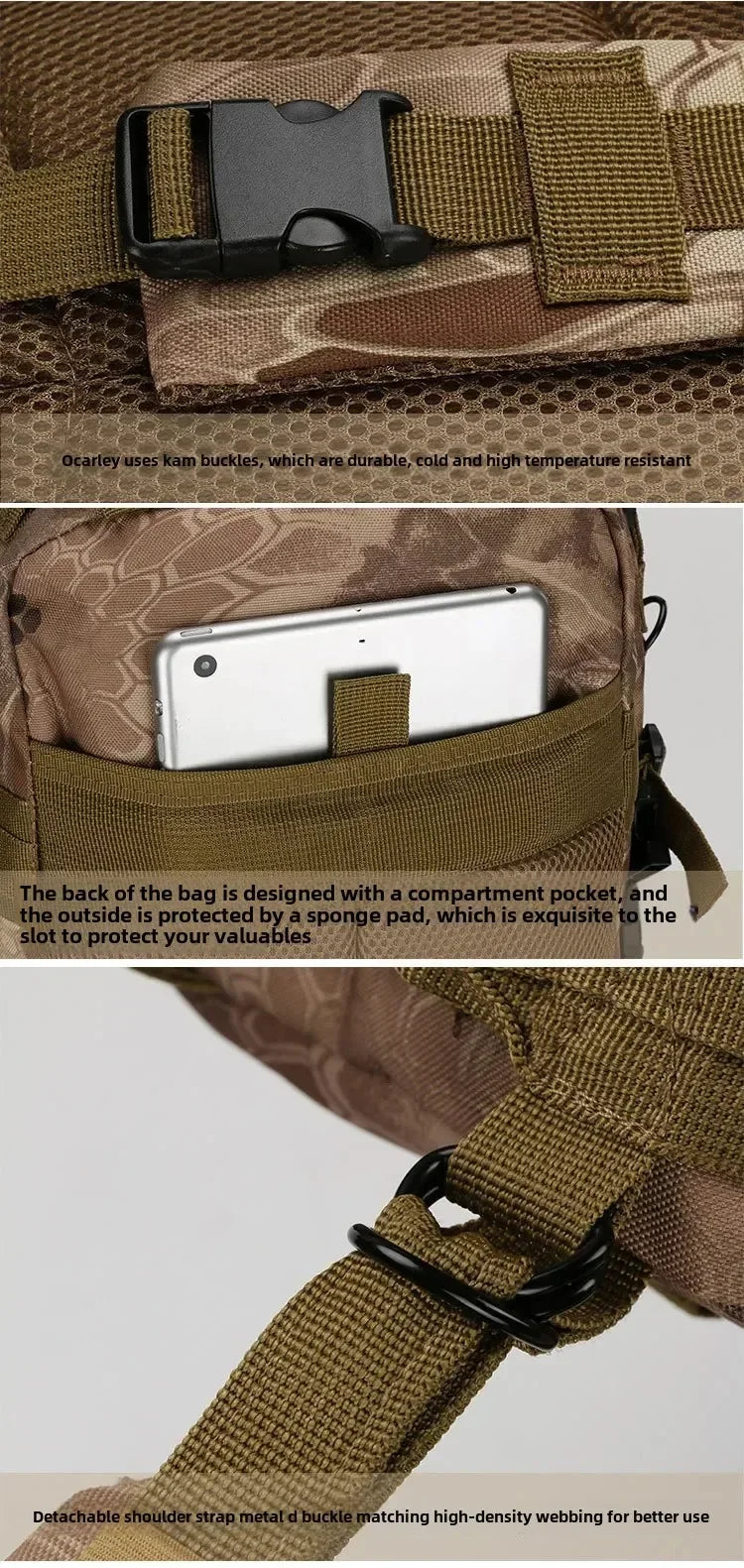 Sac à dos randonnée en toile avec sangles Molle