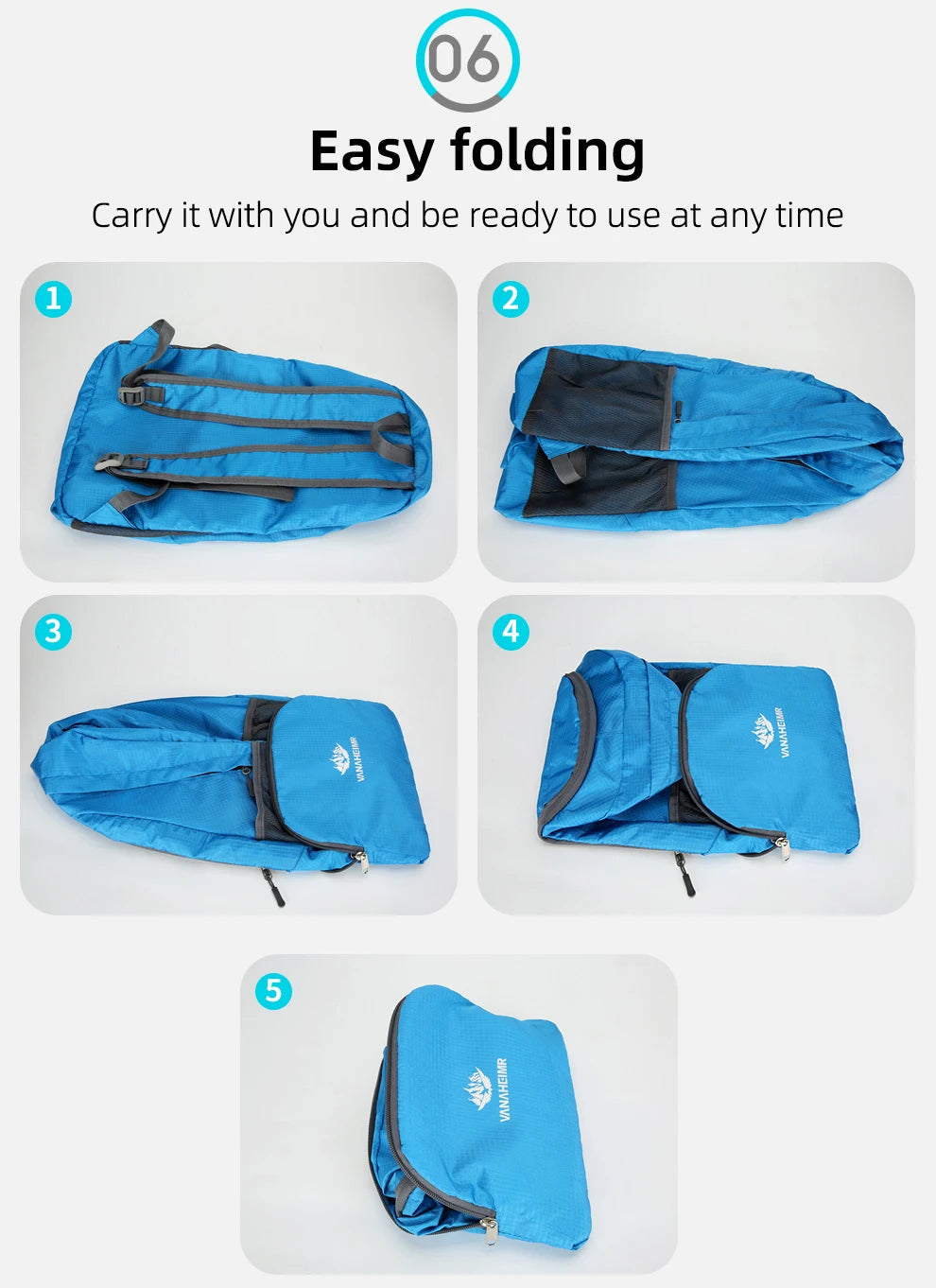 Sac à dos randonnée pliable 23L en nylon