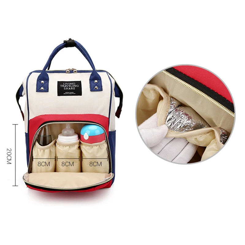 Sac à dos à langer avec poche isotherme biberons