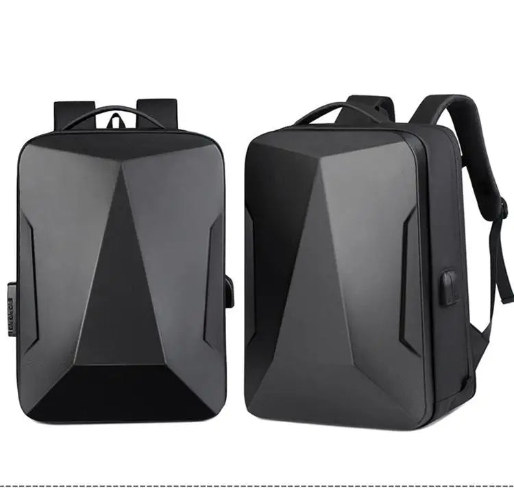 Sac à dos homme coque rigide anti-vol avec port USB