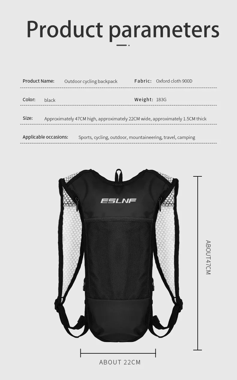 Sac à dos running avec poche à eau