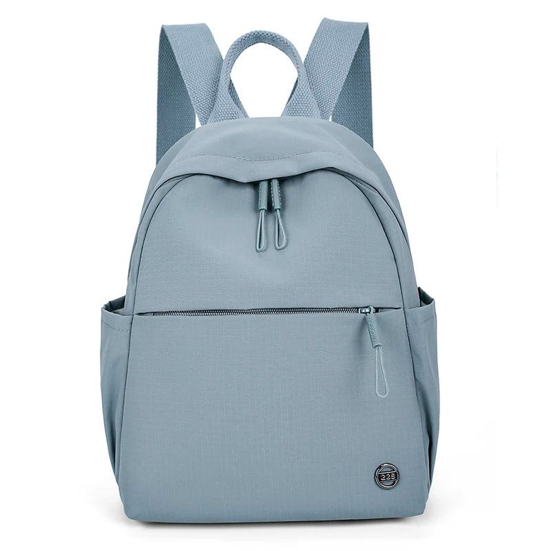 Petit sac à dos femme en nylon à poche avant zippée