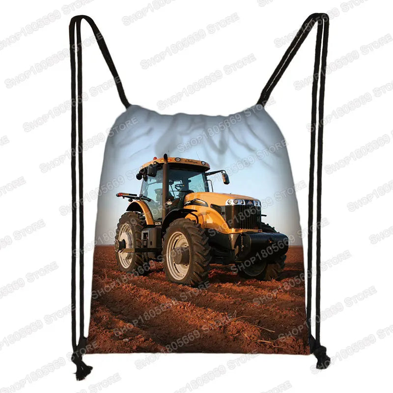 Sac à dos toile motif tracteur enfant