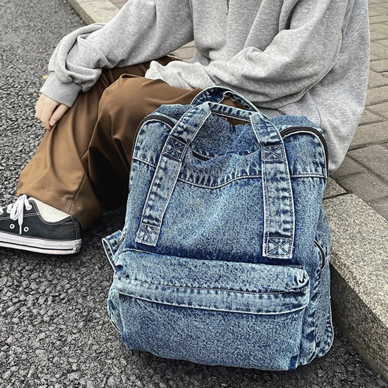 Sac à dos en jean 33x12x37 cm
