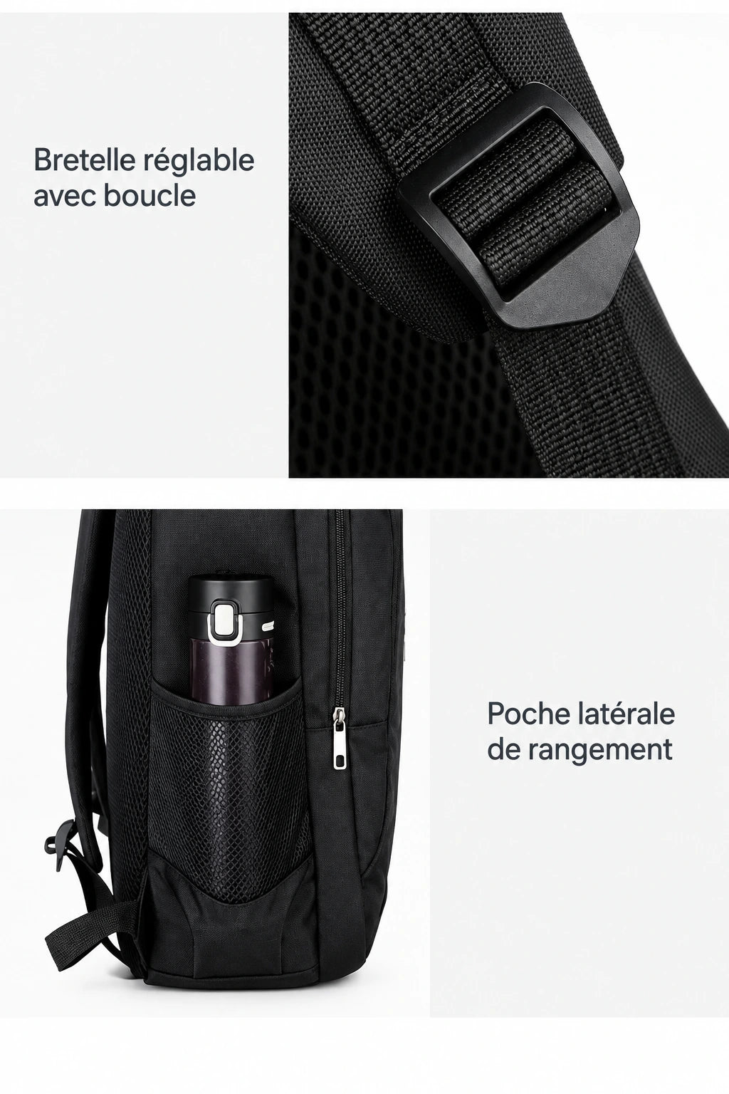 Sac à dos homme en nylon Oxford 46x32x20 cm