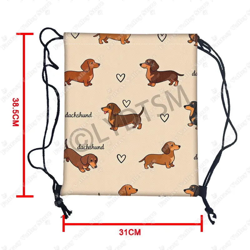 Sac à dos motif teckel kawaii
