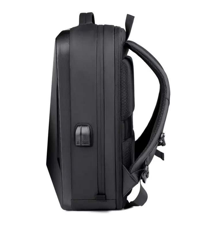 Sac à dos homme coque rigide anti-vol avec port USB