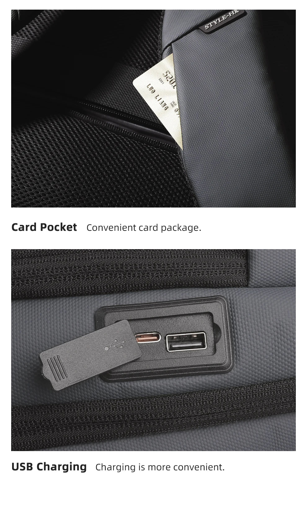 Sac à dos ordinateur portable 17 pouces avec port USB