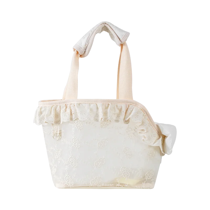Sac de transport pour chien en dentelle florale