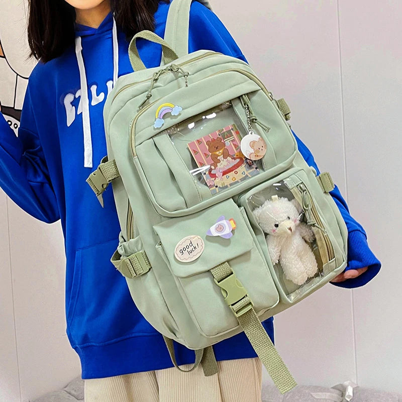 Sac à dos femme en nylon avec compartiment ordinateur
