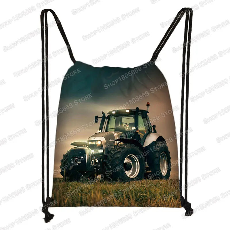 Sac à dos toile motif tracteur enfant