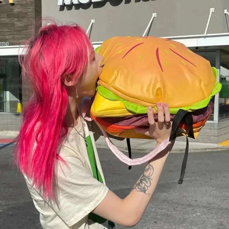 Sac à dos en forme de hamburger pour ordinateur