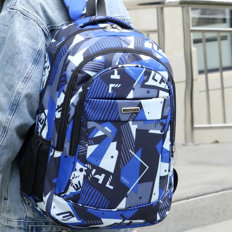 Sac à dos ordinateur portable 16 pouces motif géométrique