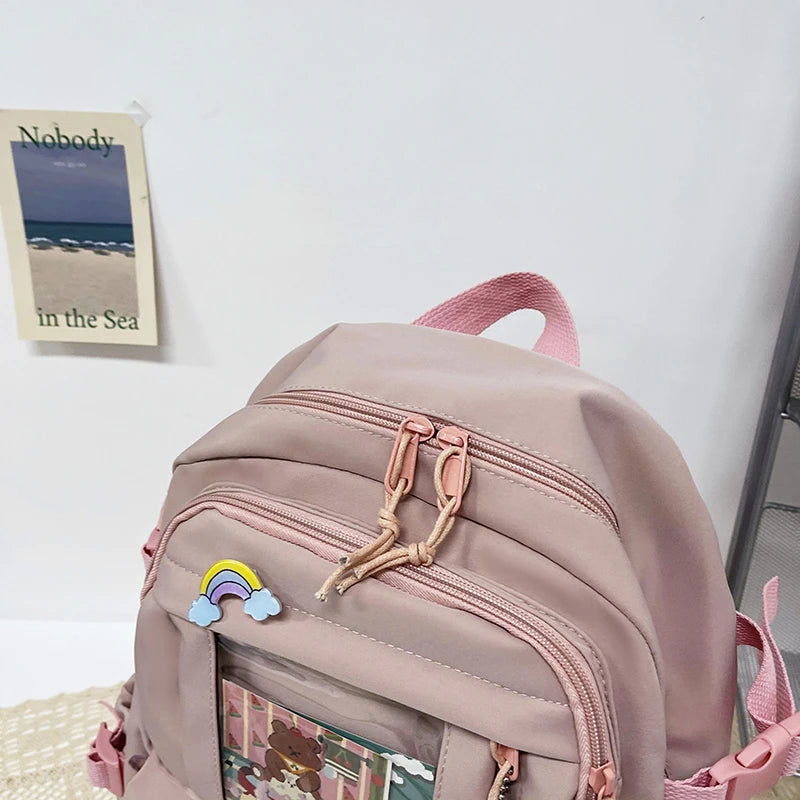 Sac à dos femme en nylon avec compartiment ordinateur