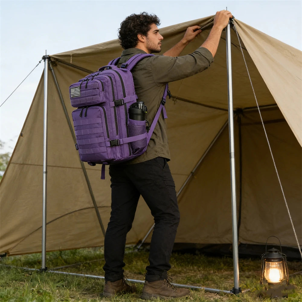 Sac à dos militaire 45L avec porte-gourdes