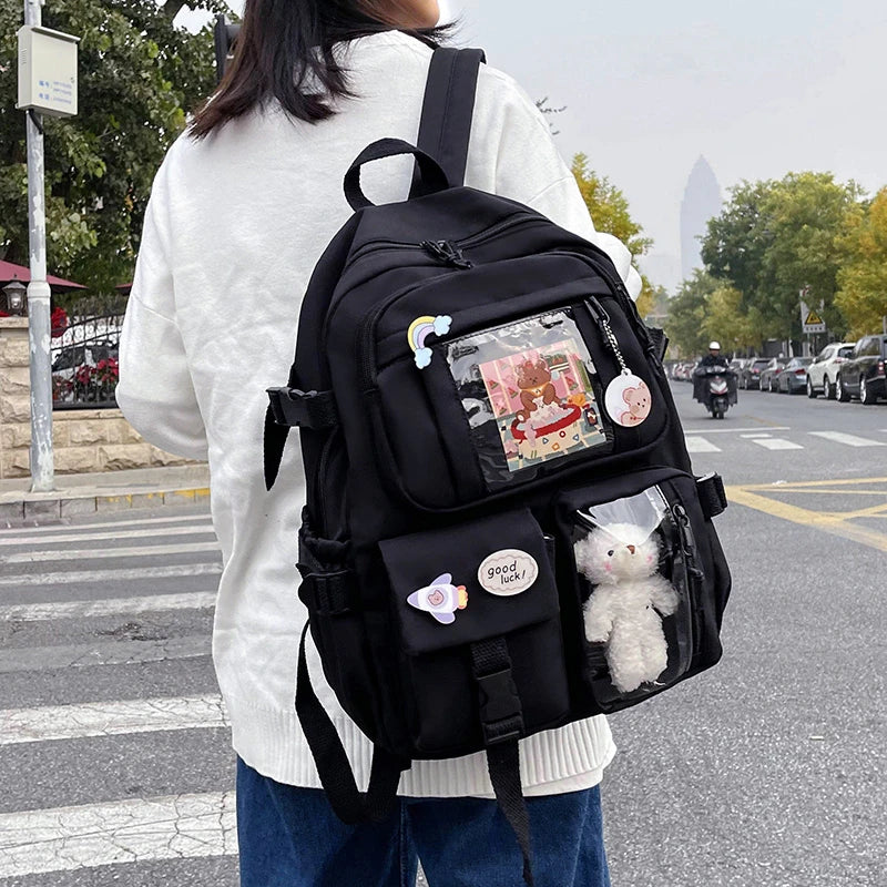Sac à dos femme en nylon avec compartiment ordinateur
