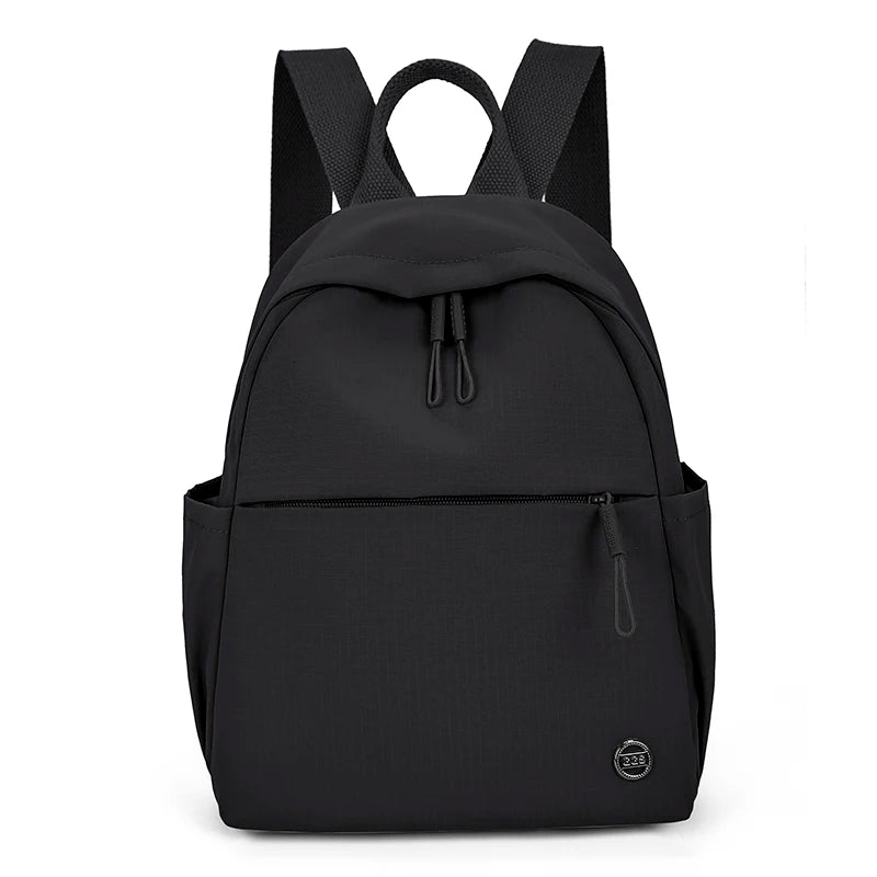 Petit sac à dos femme en nylon à poche avant zippée