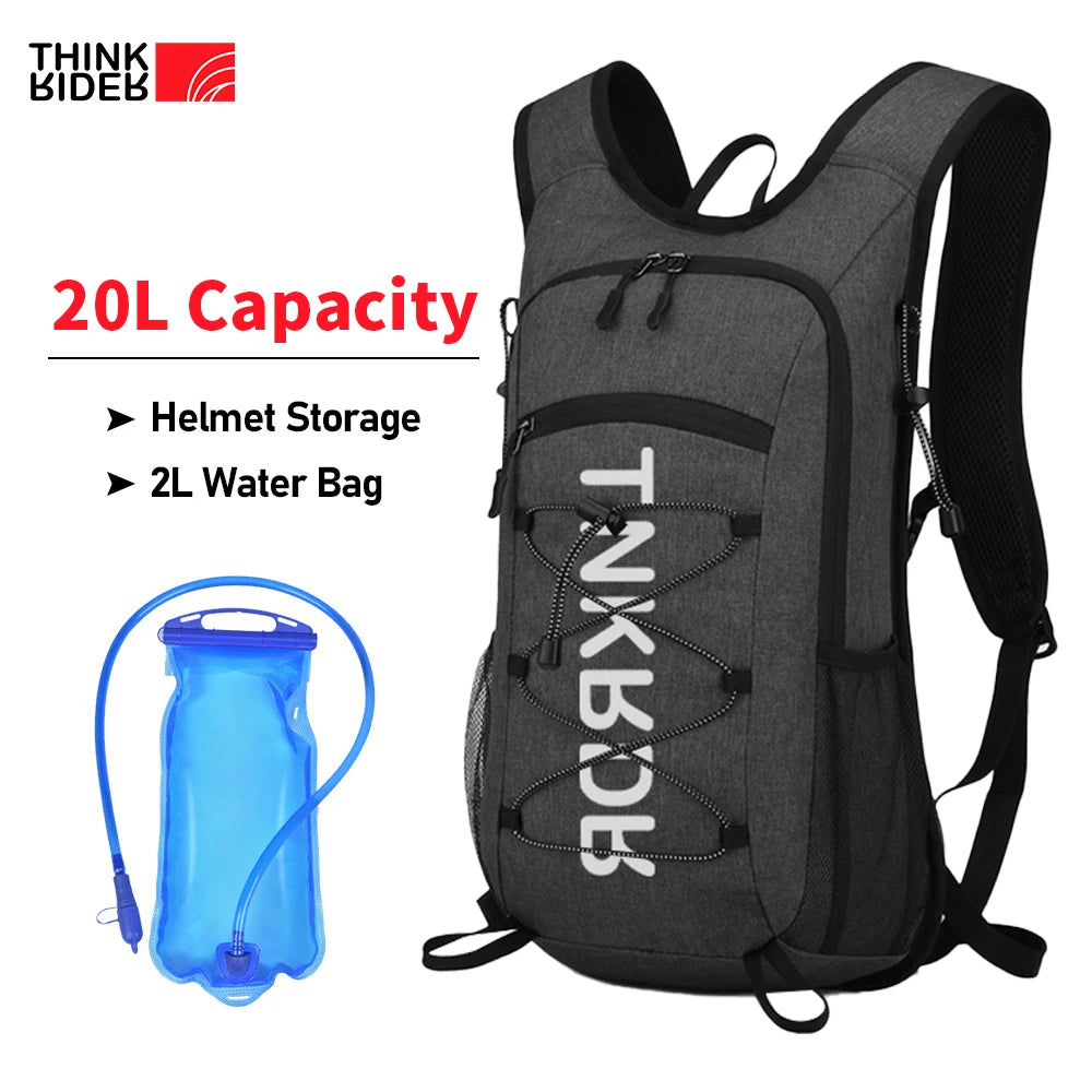 Sac à dos vélo 20L avec poche à eau et rangement casque