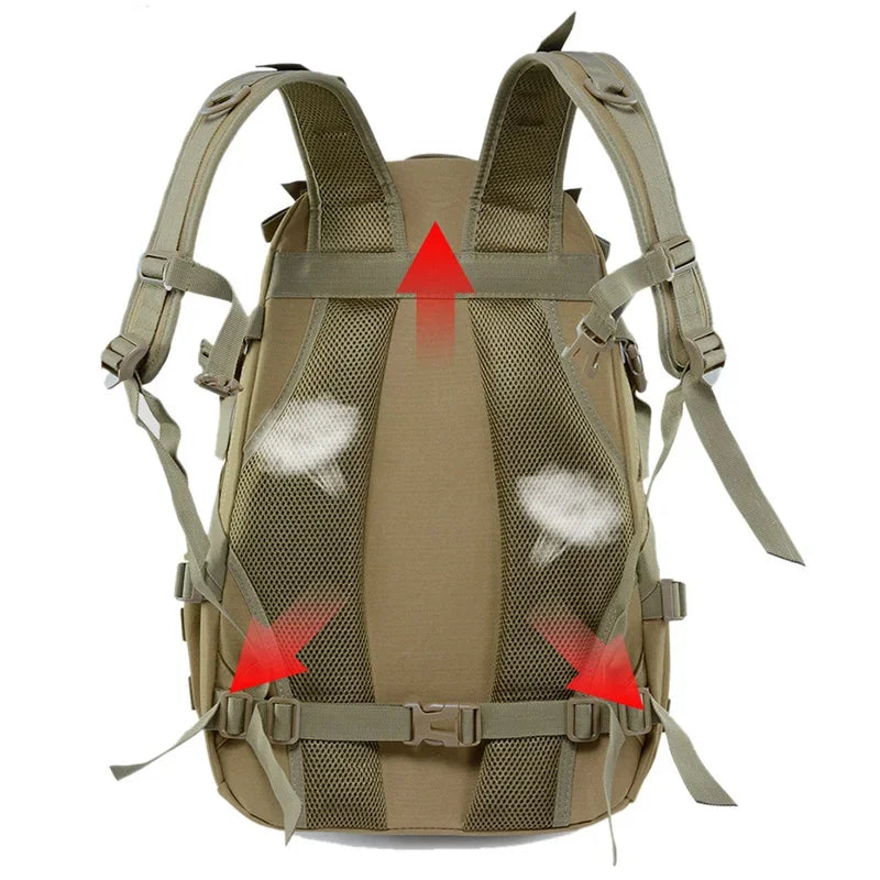 Sac à dos militaire 40L en nylon avec sangles molle