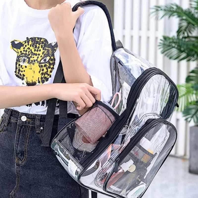 Sac à dos scolaire transparent en PVC