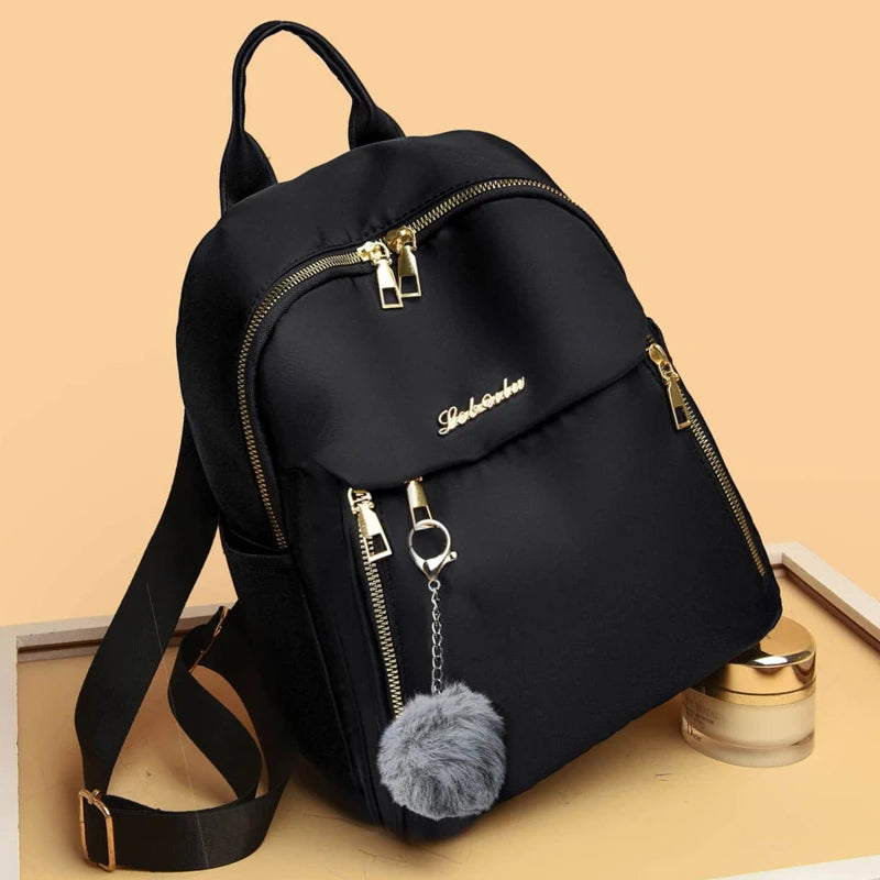 Sac à dos femme en toile Oxford noir