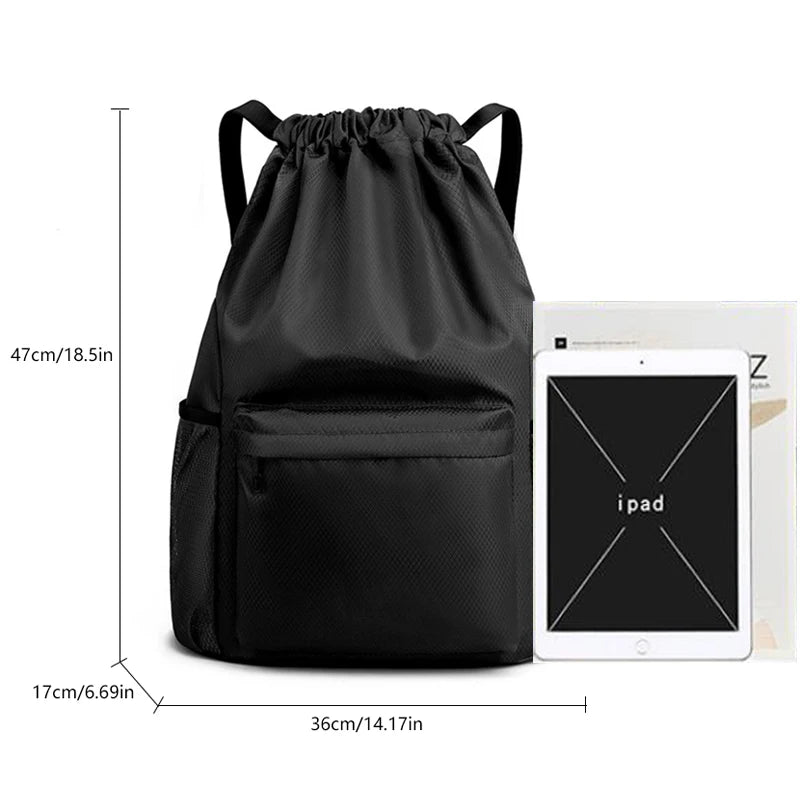 Sac à dos sport à cordon avec poche de séparation humide/sec