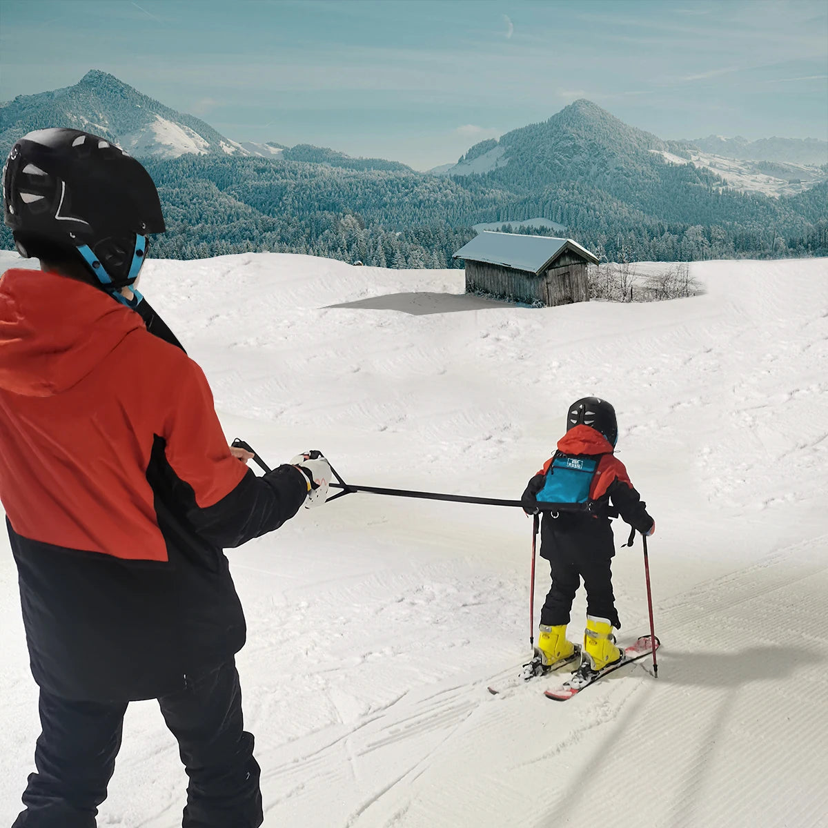 Sac à dos ski enfant avec harnais de sécurité