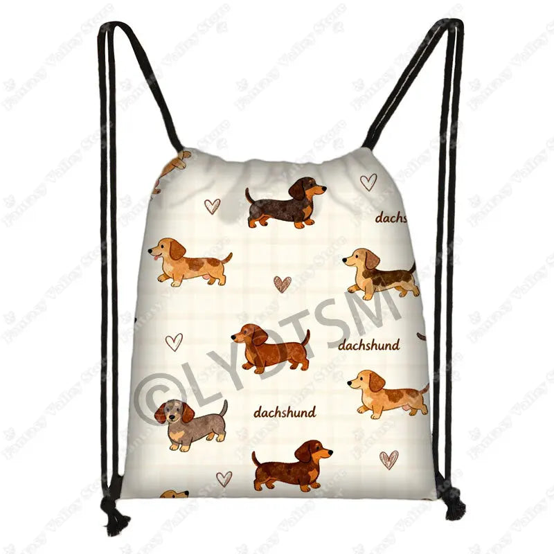 Sac à dos motif teckel kawaii