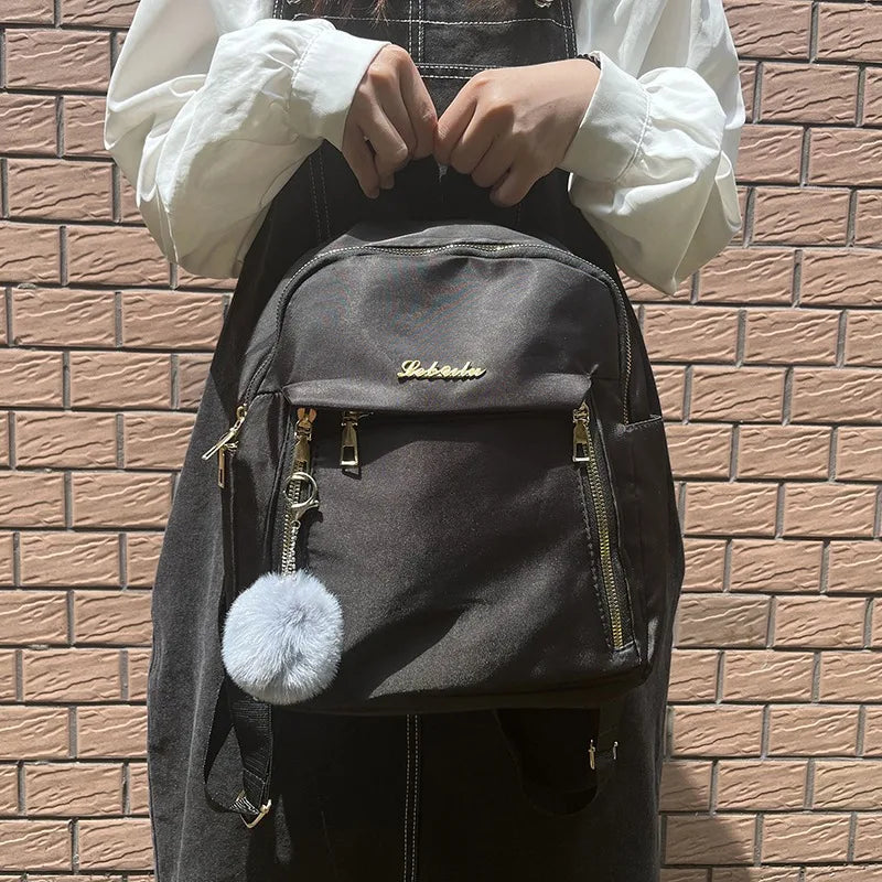 Sac à dos femme en toile Oxford noir