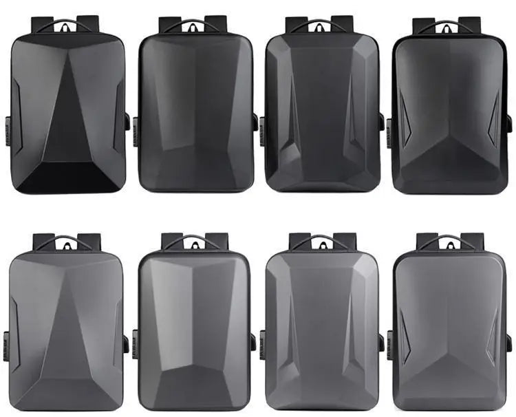 Sac à dos homme coque rigide anti-vol avec port USB