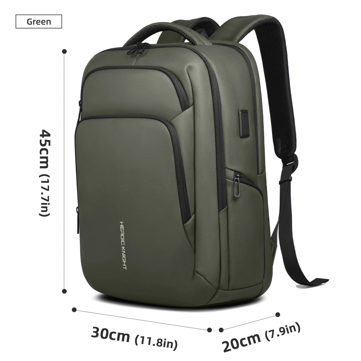 Sac à dos ordinateur 17.3 pouces en toile Oxford avec USB