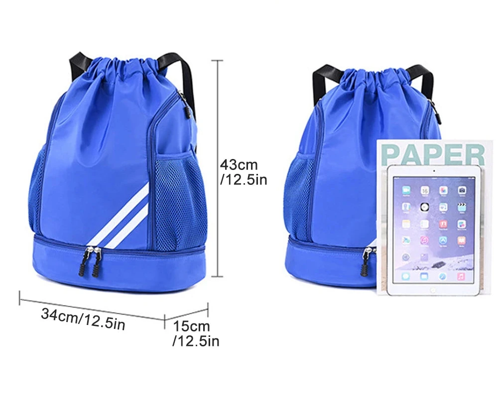Sac à dos sport à cordon avec compartiment chaussures séparé