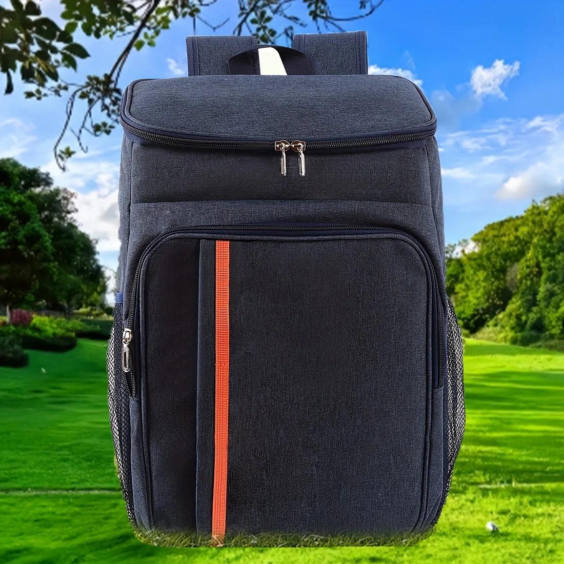 Sac à dos isotherme toile oxford à poche avant