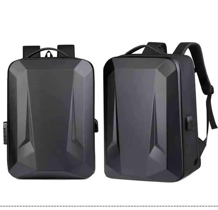 Sac à dos homme coque rigide anti-vol avec port USB