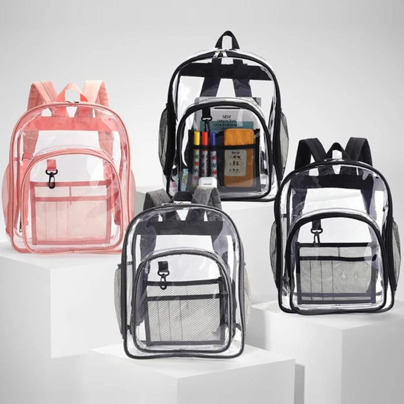 Sac à dos scolaire transparent en PVC