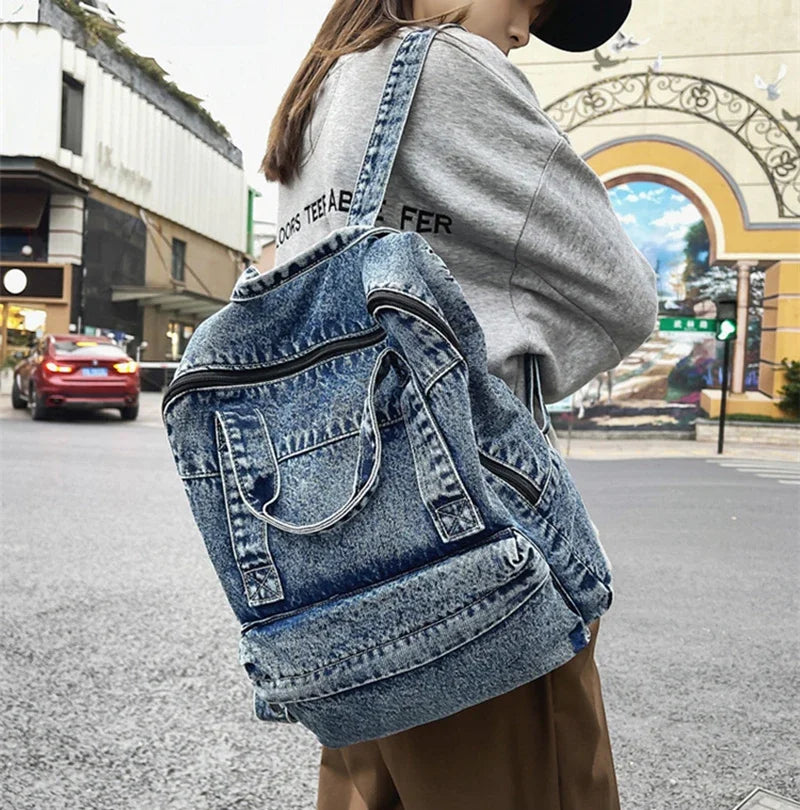 Sac à dos en jean 33x12x37 cm