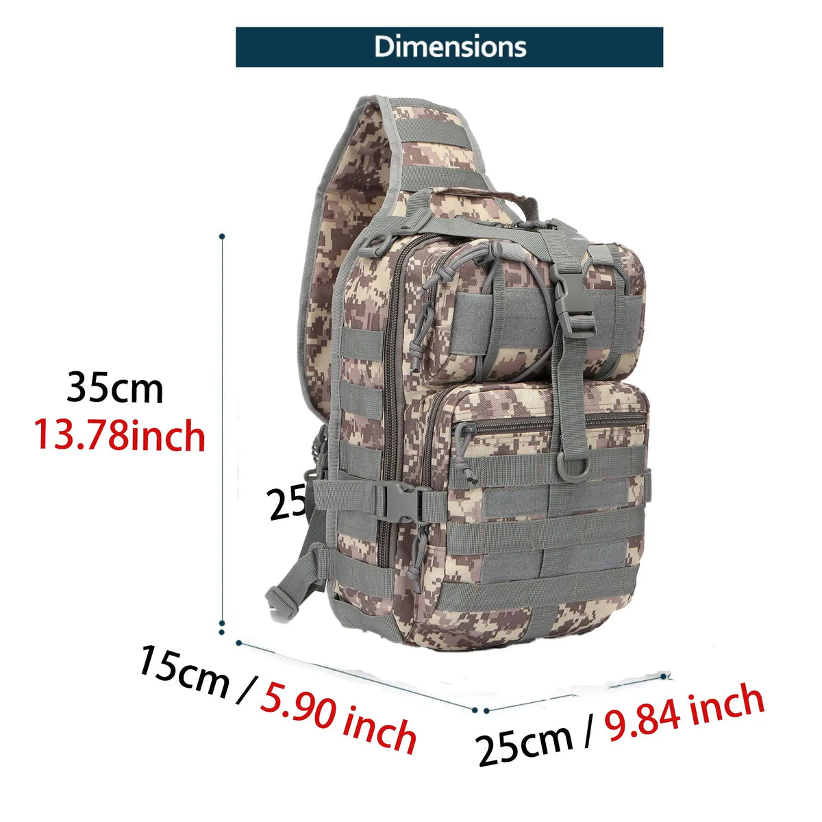 Sac à dos tactique une bretelle militaire