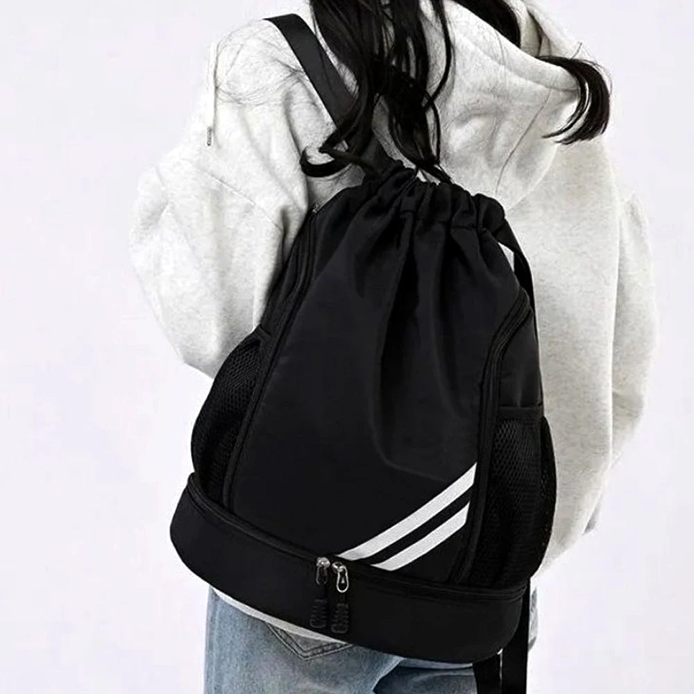 Sac à dos sport à cordon avec compartiment chaussures séparé