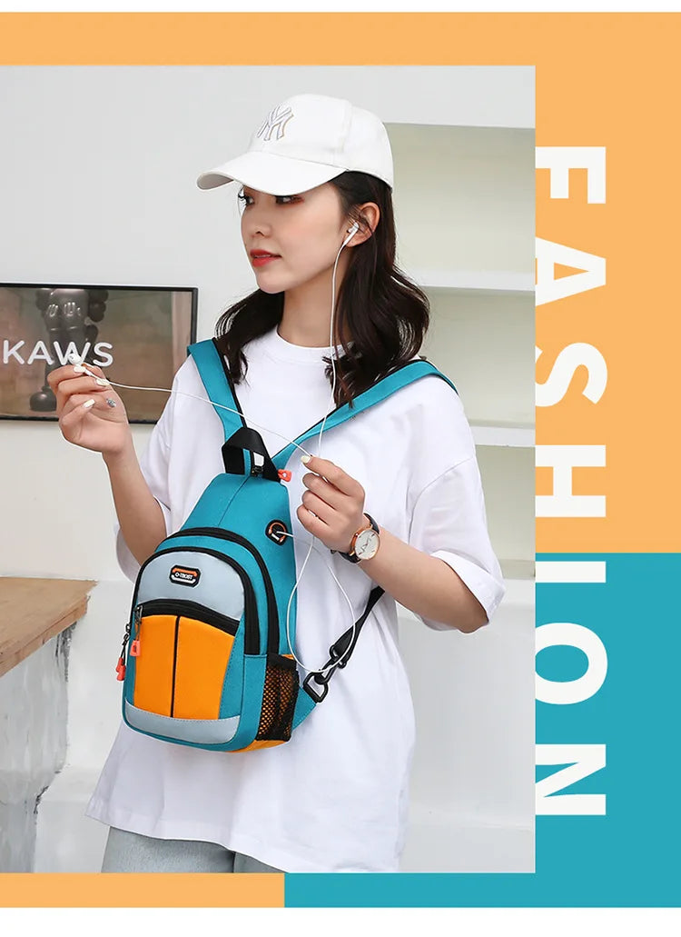 Sac à dos homme en toile Oxford bicolore