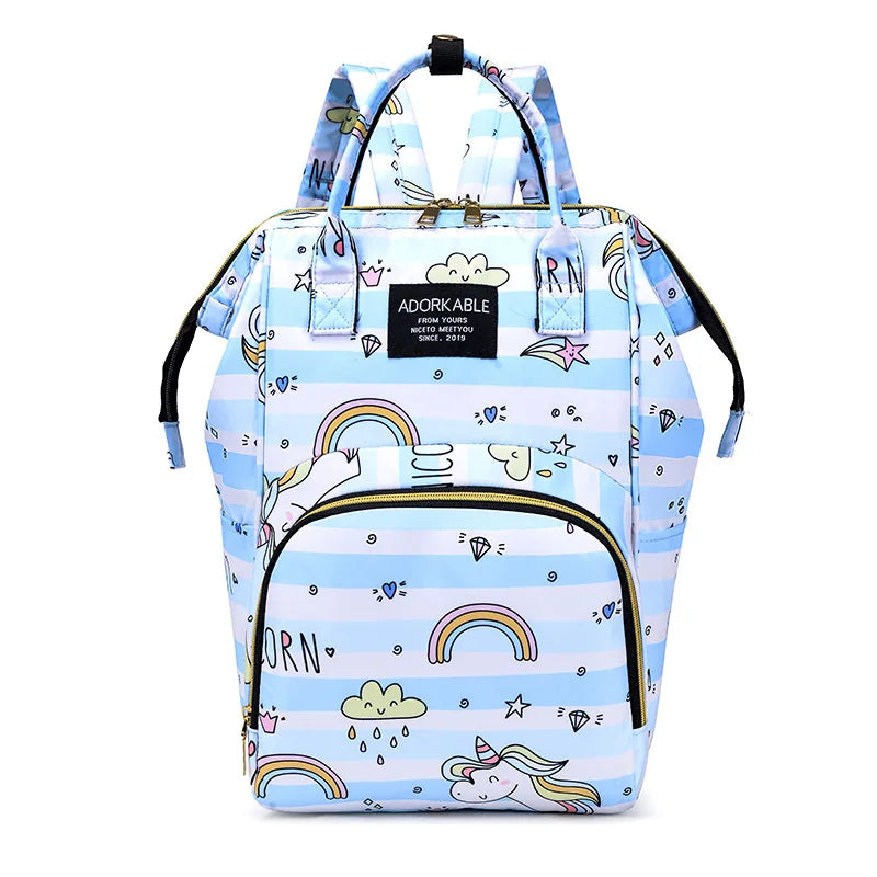 Sac à dos à langer avec poche isotherme biberon
