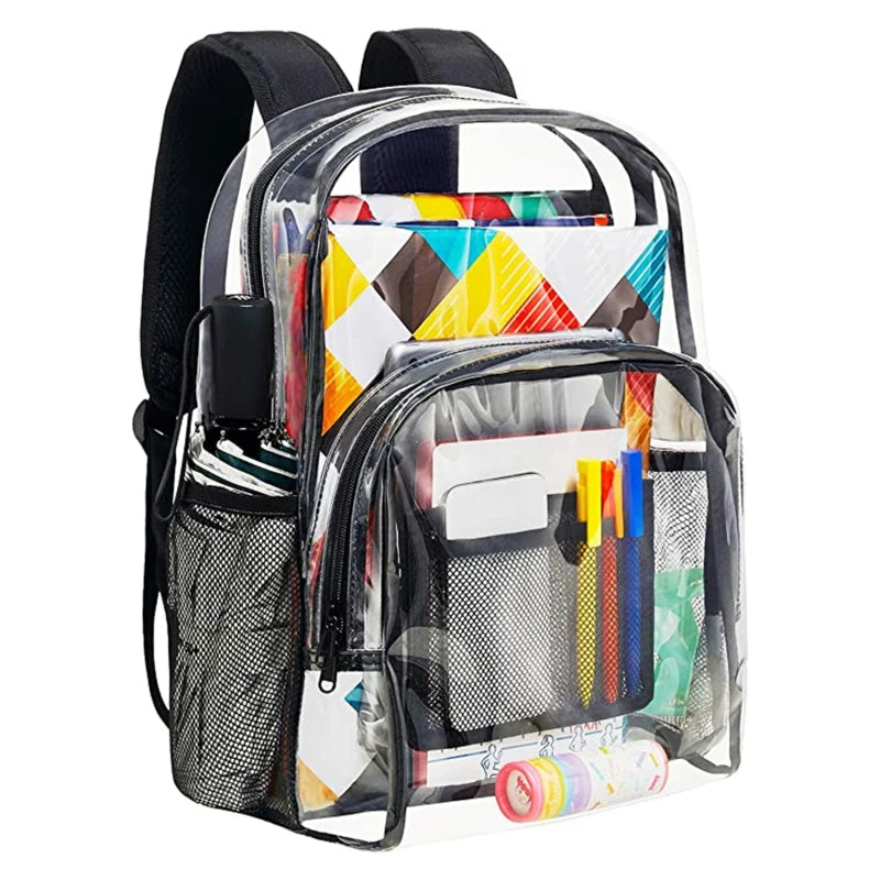 Sac à dos scolaire transparent en PVC