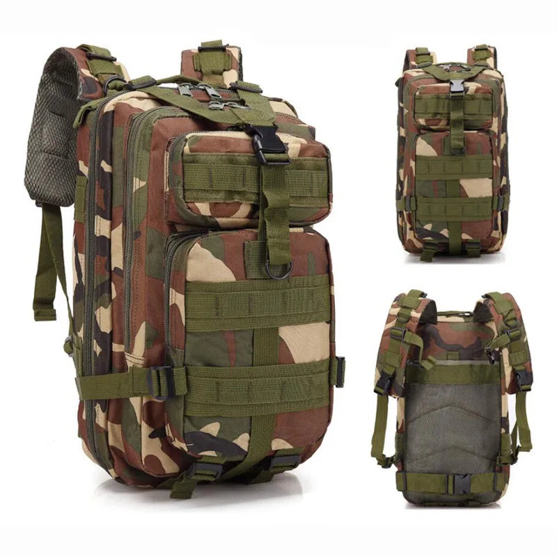 Sac à dos militaire 20-25L en nylon camouflage