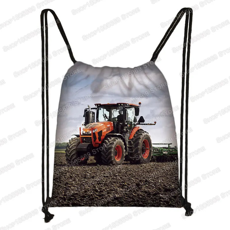 Sac à dos toile motif tracteur enfant