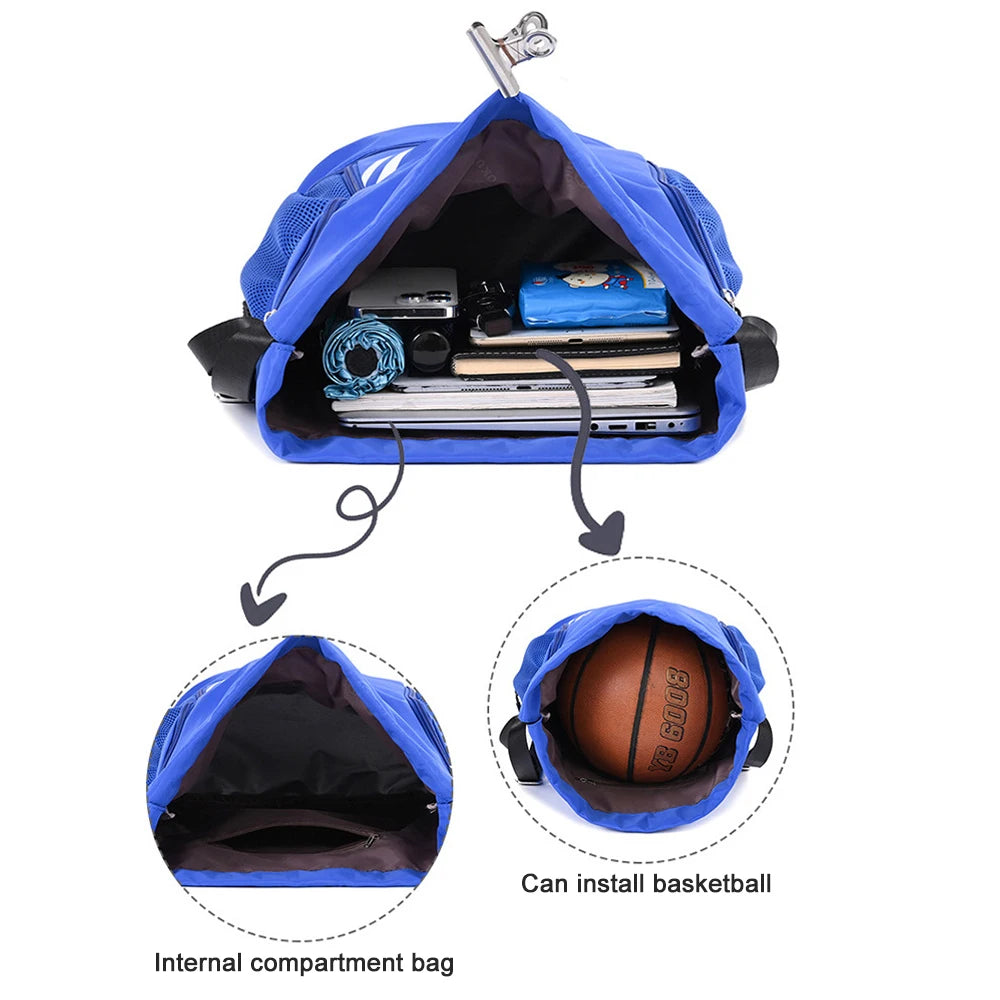 Sac à dos sport à cordon avec compartiment chaussures séparé