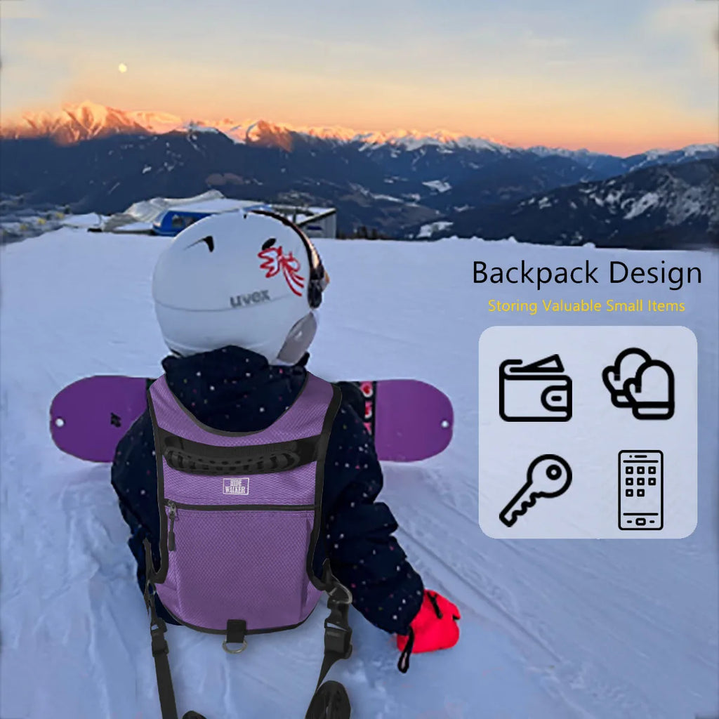 Sac à dos ski enfant avec harnais de sécurité