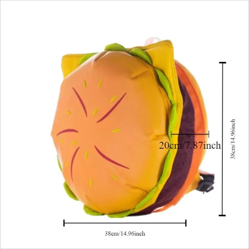 Sac à dos en forme de hamburger pour ordinateur